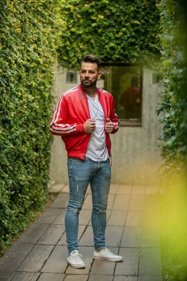 Red Roma Leather Jacket - Wholesale - Image 12